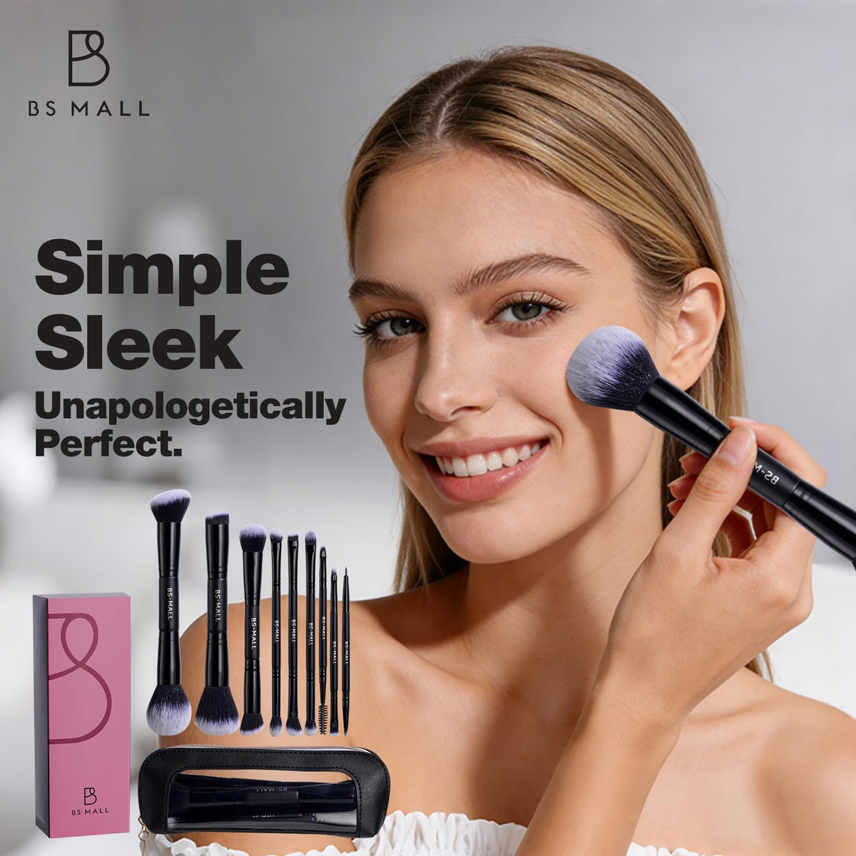 BS-MALL eyeshadow applicator kit for precise color placement.
