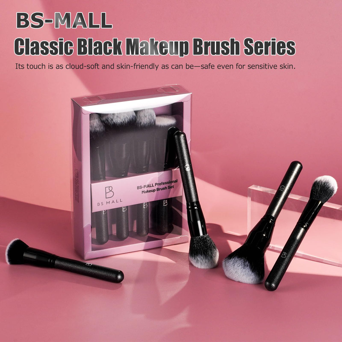 BS-MALL Soft Professional Makeup Brush Set Powder Brush for even setting powder.
