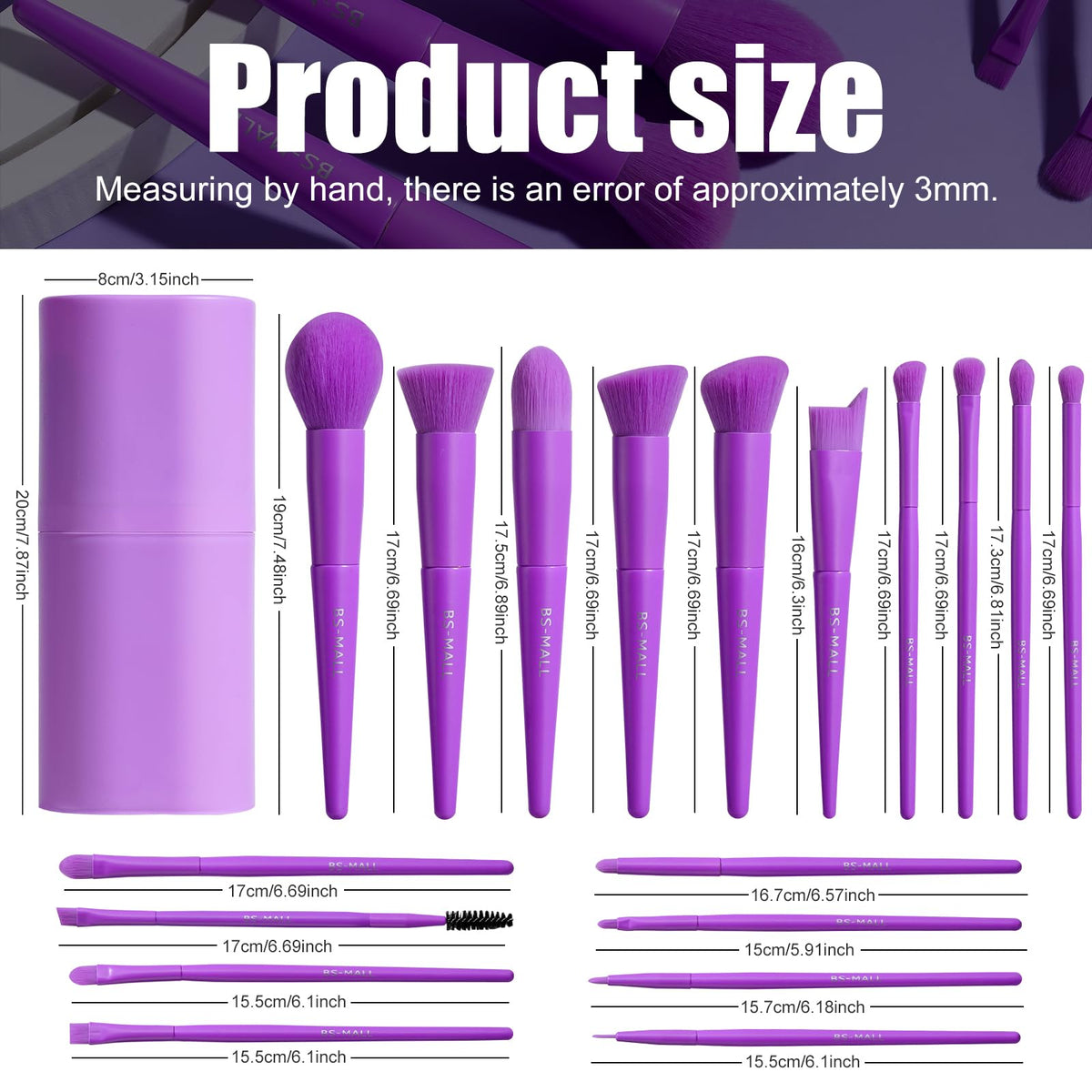 BS-MALL travel case keeps brushes organized for on-the-go touch-ups.