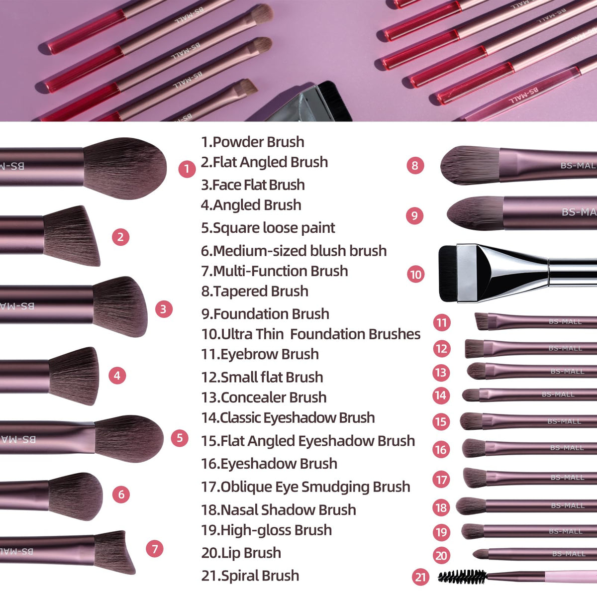 Triangle puffs demonstrate multi-use blending for powders.