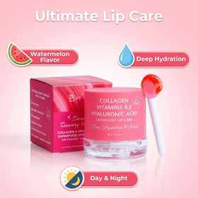 BS-MALL Watermelon lip balm compact is travel-friendly for on-the-go moisture.