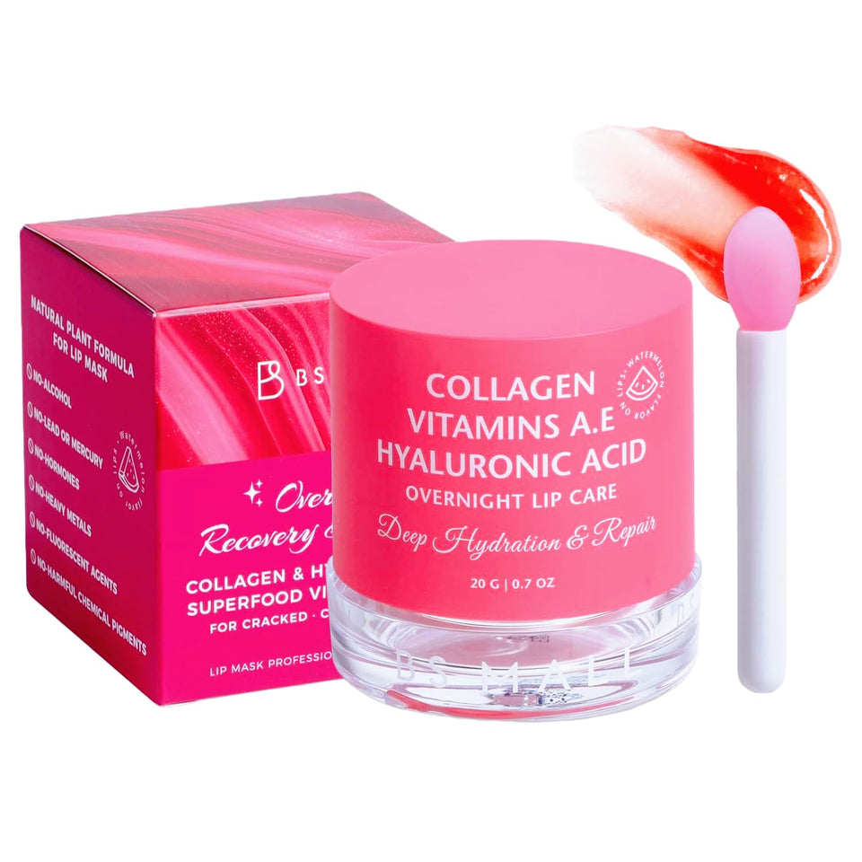 BS-MALL Watermelon lip balm jar provides hydration for dry lips all day.