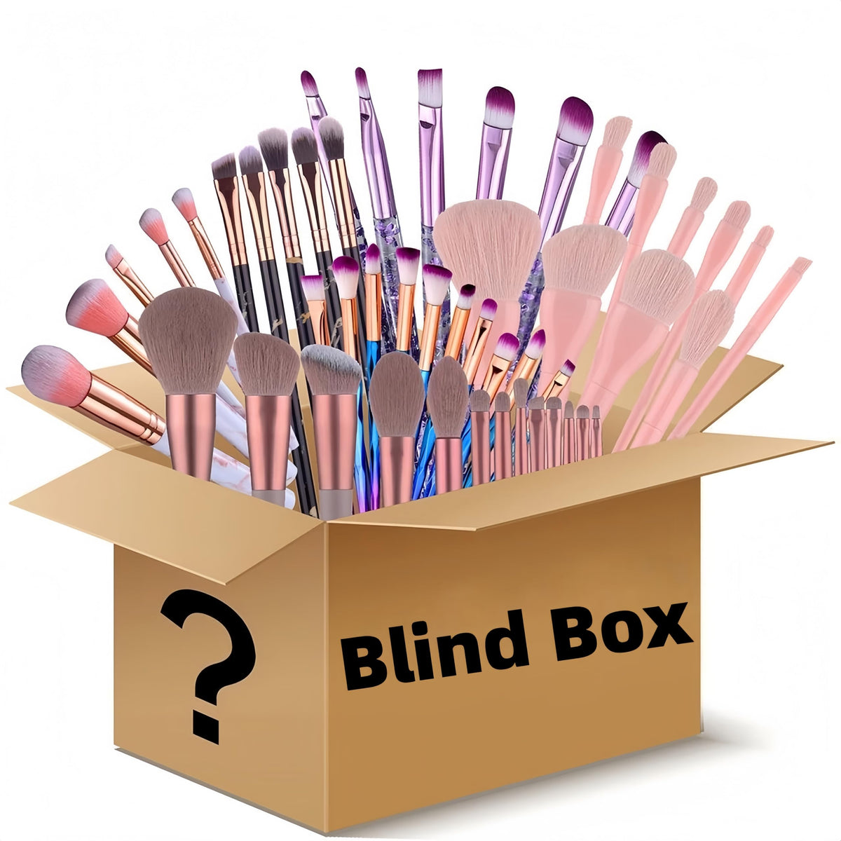 BS-MALL XL Beauty Box brushes and sponges arranged for seamless daily makeup.