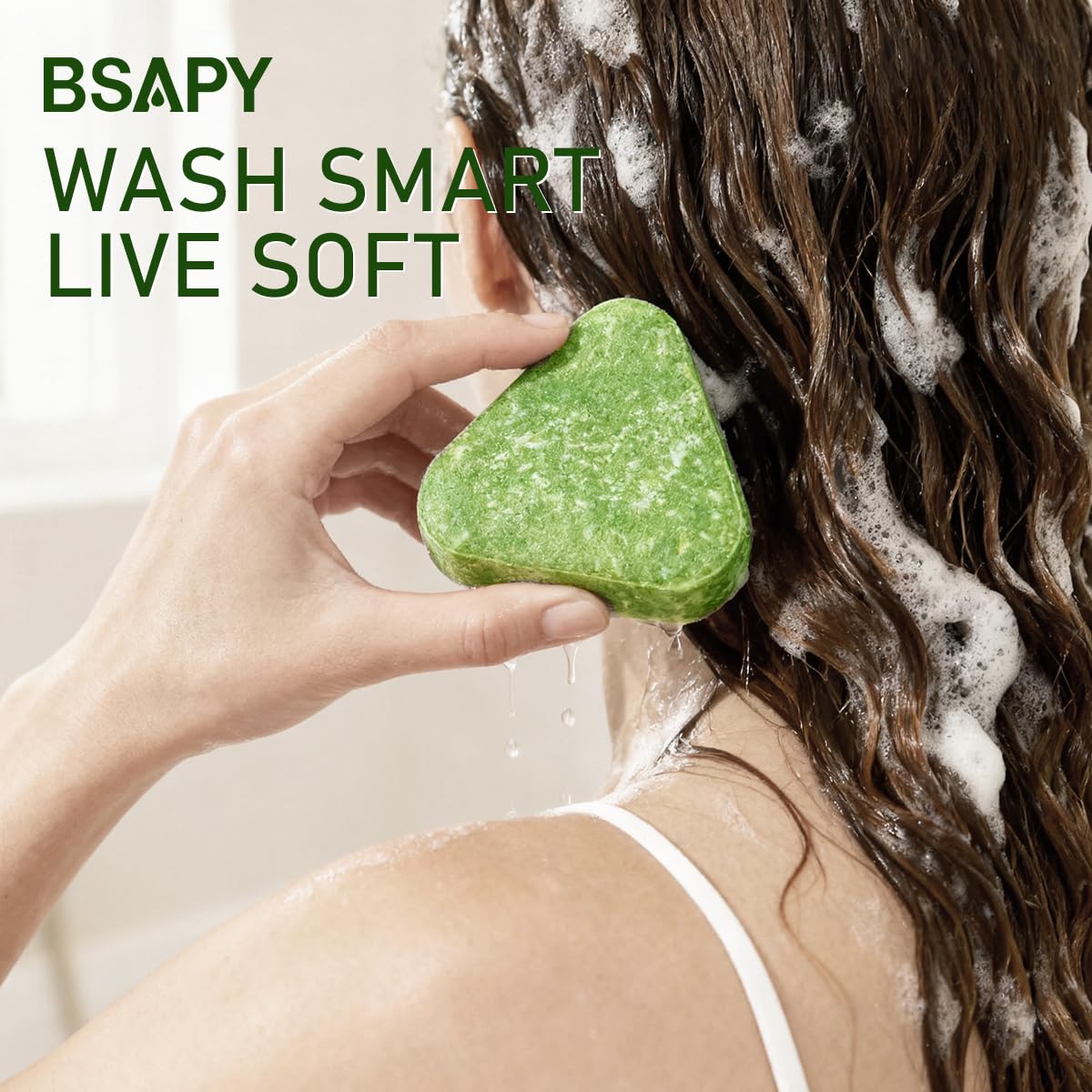 BSAPY hair health concept visual implies support for thinning hair.