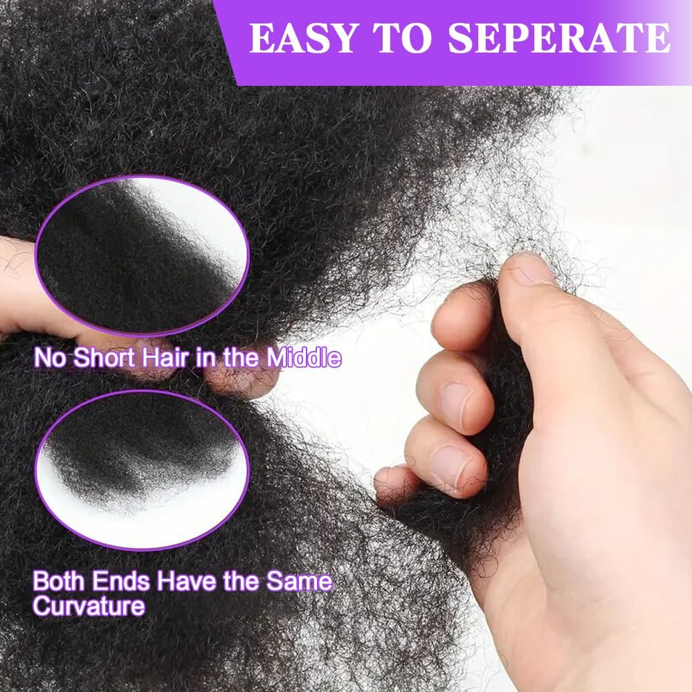 BSEVENI Afro Kinkys bulk hair natural color blends with your own hair