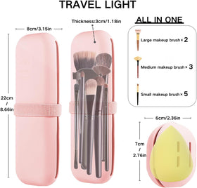 BSJIASHIWEI water-resistant brush case protects essentials during daily travel.