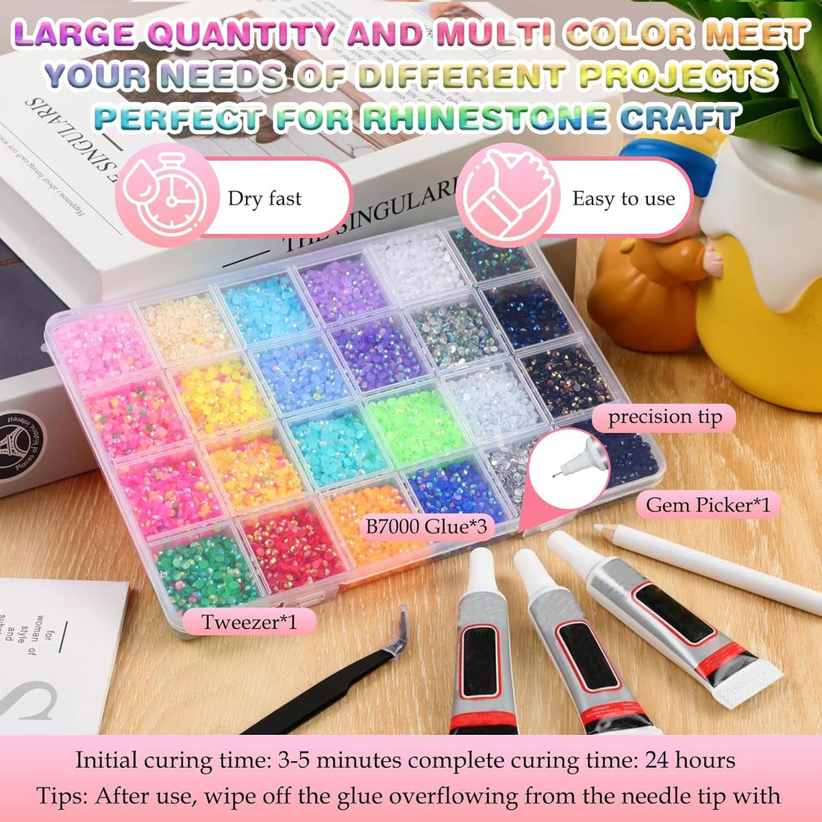 BSpecter clear jewelry glue provides strong hold and clean finish.