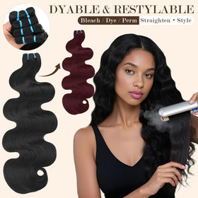 BSQQ body wave after wash showing softness and easy manageability