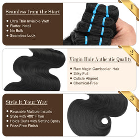 BSQQ triple bundle pack ready for full-head installation