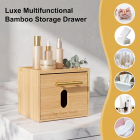 BSSN bamboo set includes cotton swab containers for neat storage