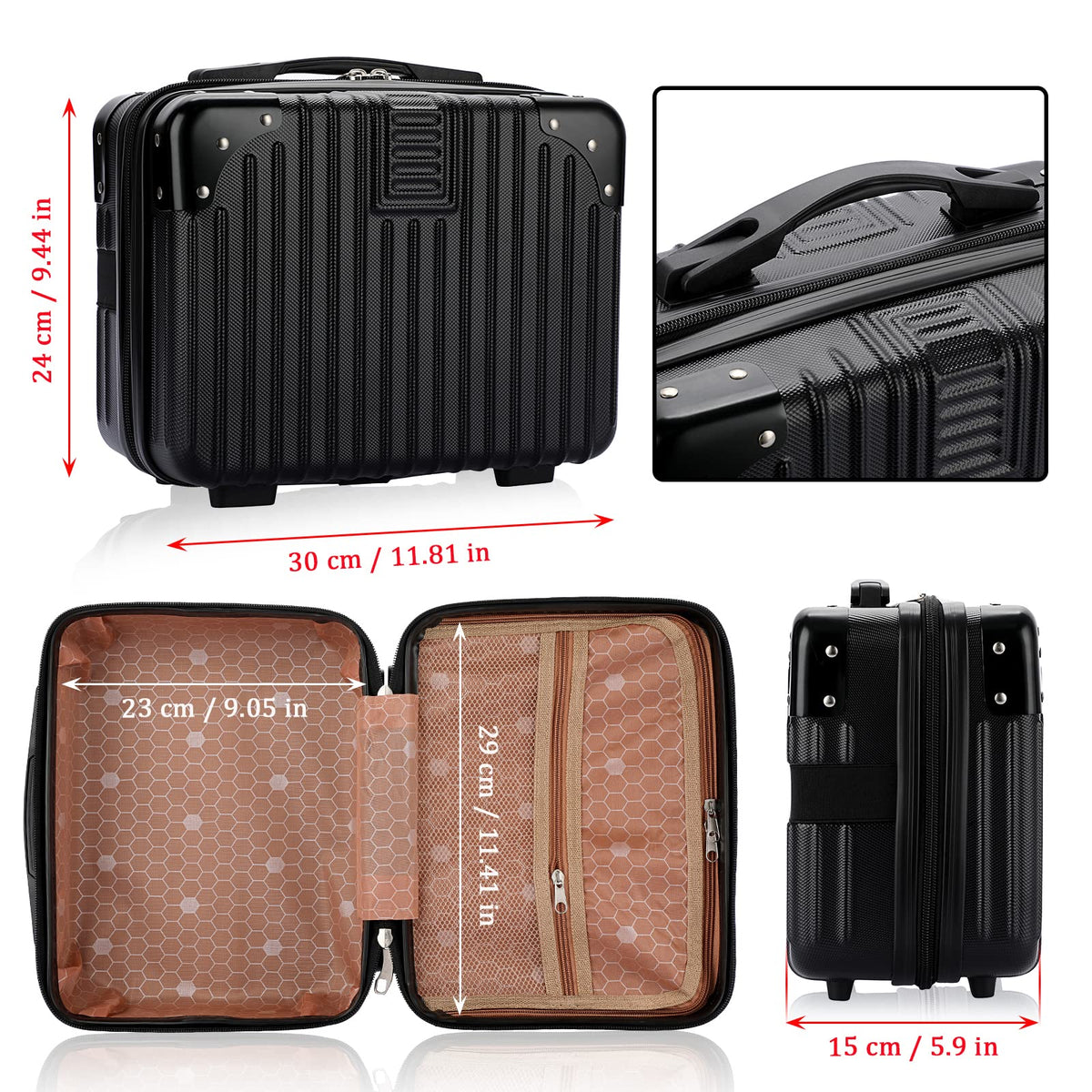 BSTKEY ABS hard-shell protects contents from bumps and splashes.
