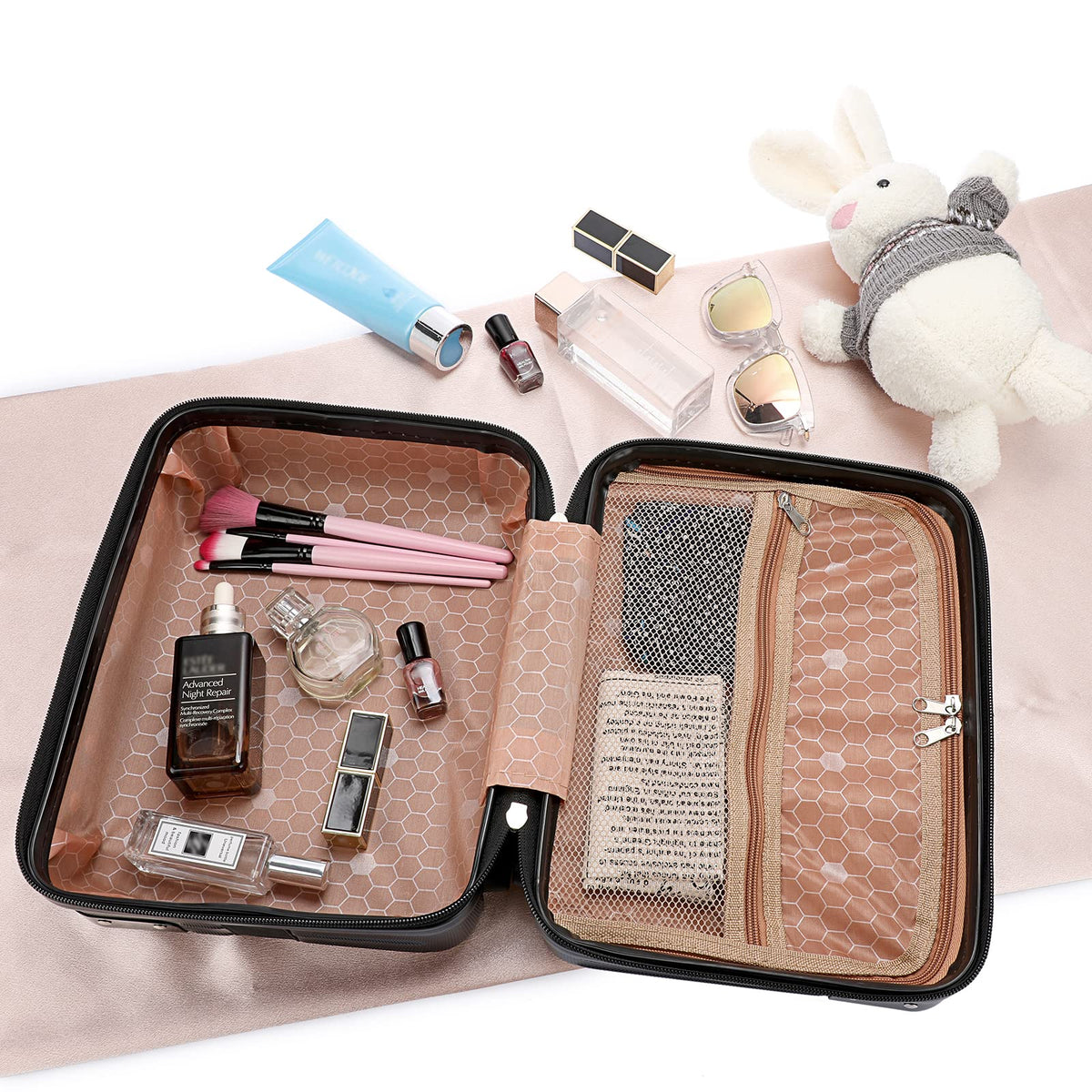 BSTKEY sleek black travel case adds organized style to trips.