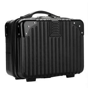 BSTKEY portable makeup travel case in black keeps cosmetics organized on the go.