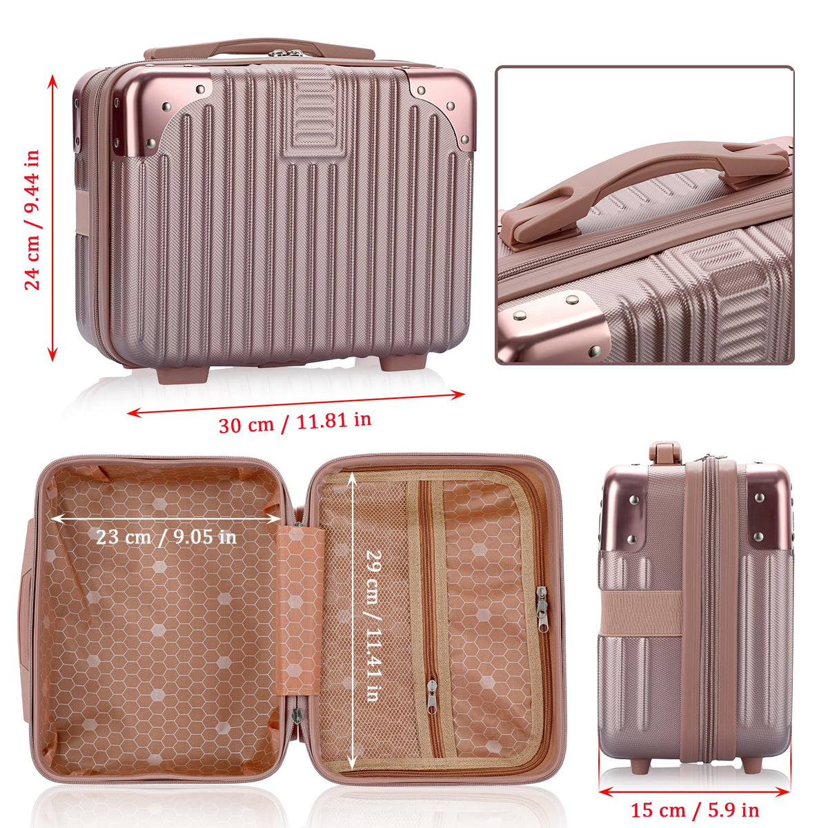 BSTKEY case open compartments showing organized makeup storage