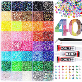 BSummit 3mm colorful rhinestones with vibrant facets for crafts
