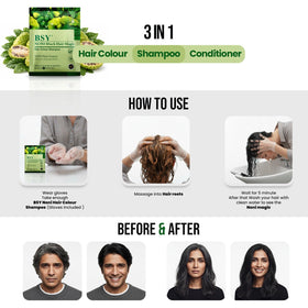 BSY Noni Black Hair Magic sachets laid out for convenient use