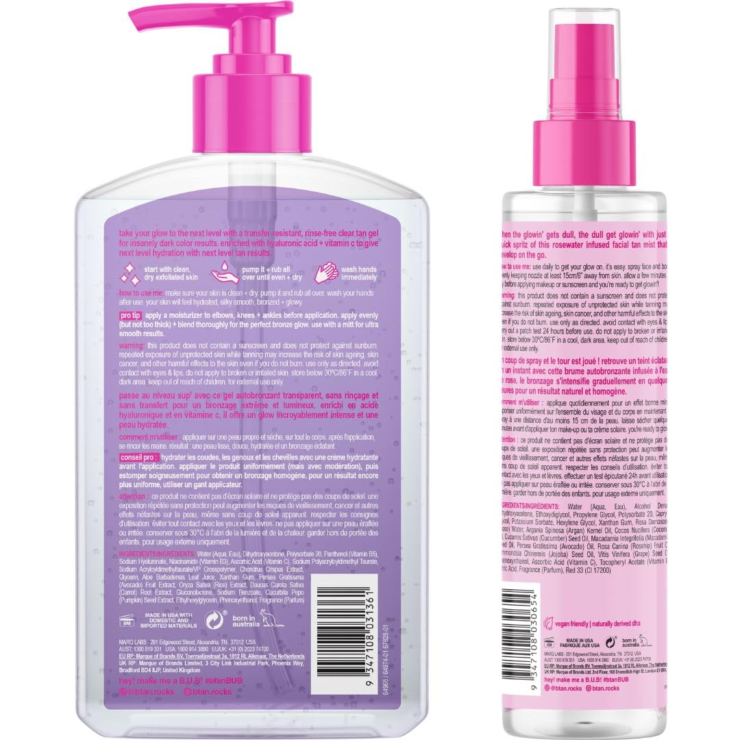 B.TAN Gradual Facial Tan Mist bottle ready for a buildable, even facial glow.