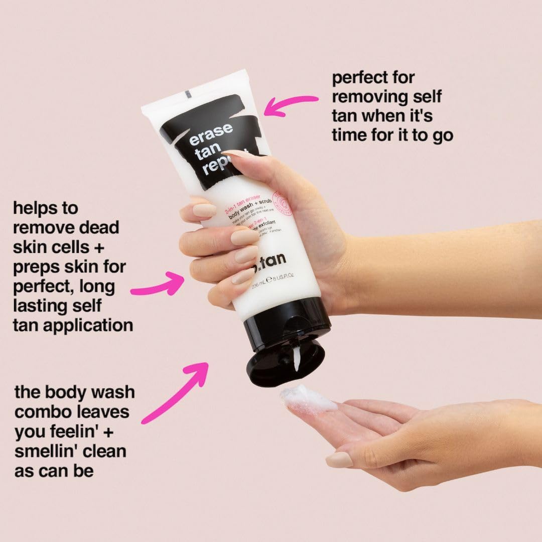 B.TAN clear gel formula without transfer onto clothing.