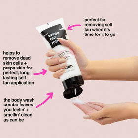 B.TAN clear gel formula without transfer onto clothing.