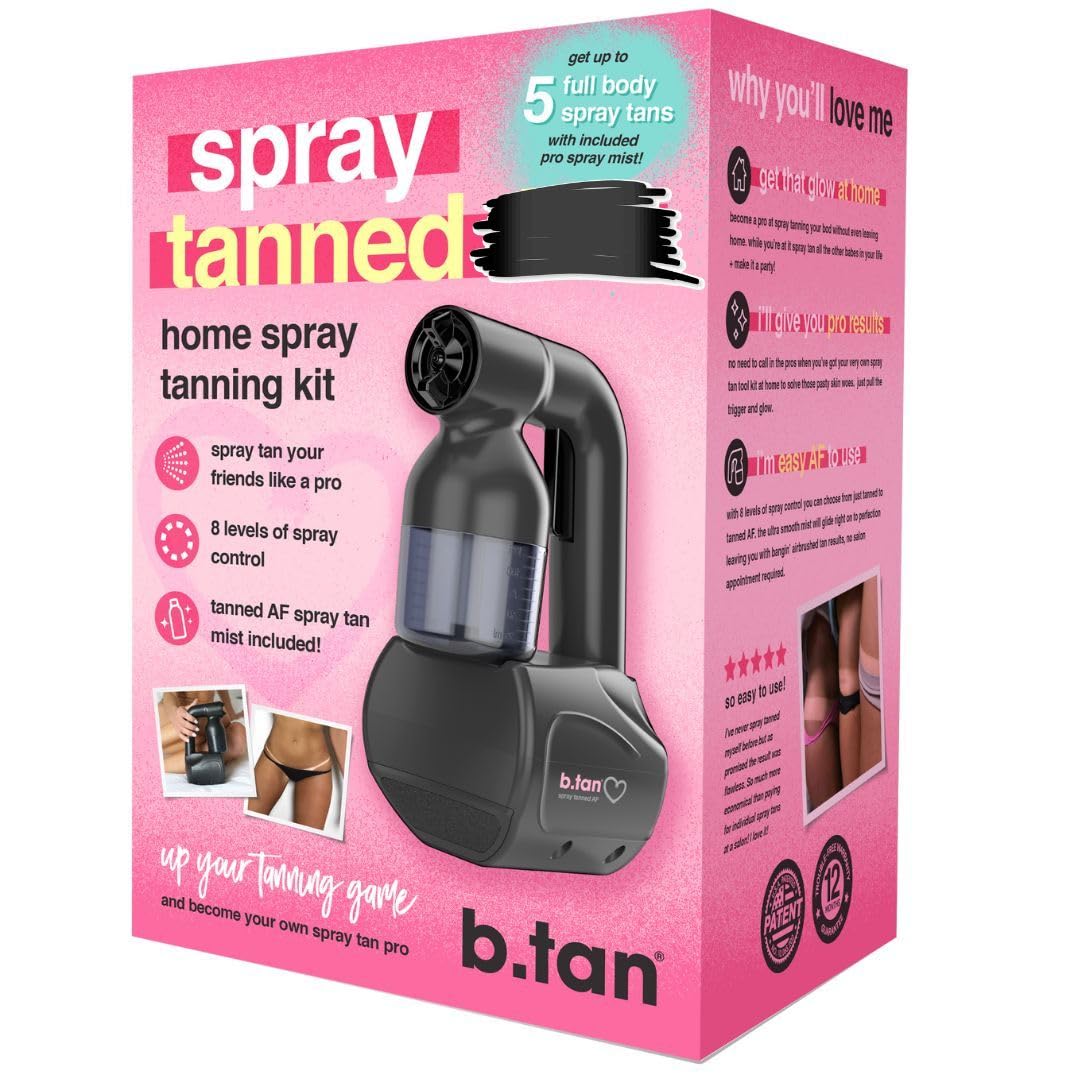 B.TAN Pro Spray Mist 236ml shows adjustable shade options
