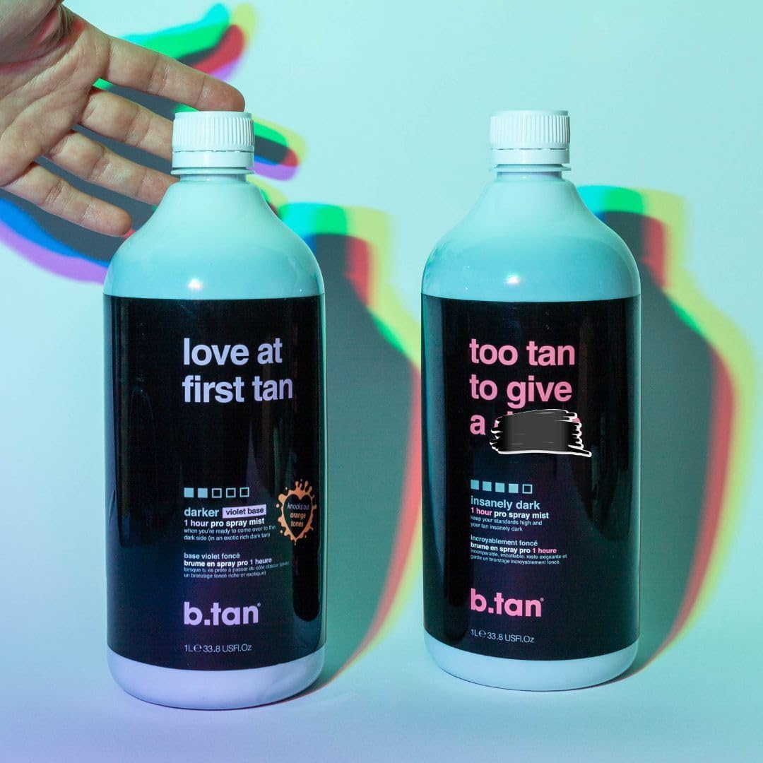 Vegan-friendly, cruelty-free label on the B.TAN kit