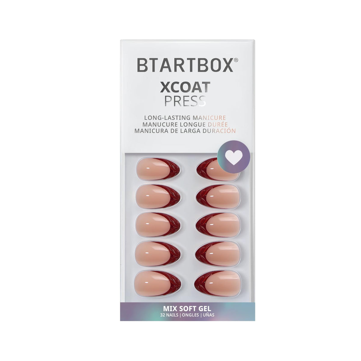 BTArtbox 32 nails in box arrangement illustrates sizes and included tools for precise fit