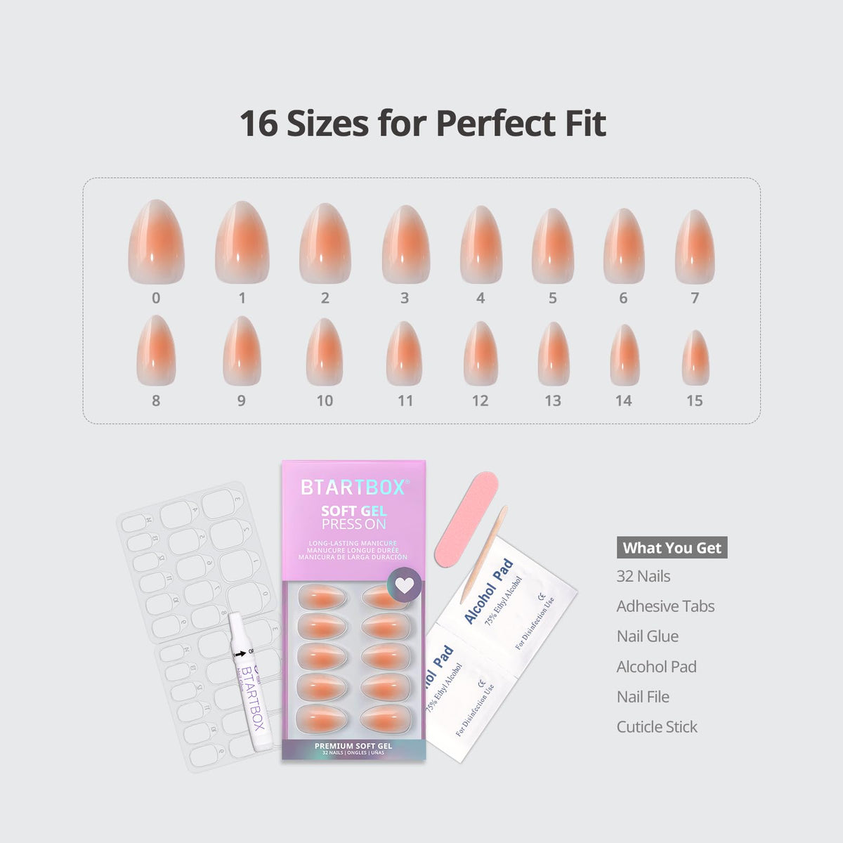 BTArtbox 32-nail set with tabs shows complete starter kit.
