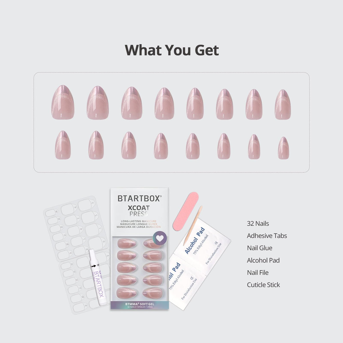 BTArtbox flexible BTMMA nails move with you for natural-feeling wear.