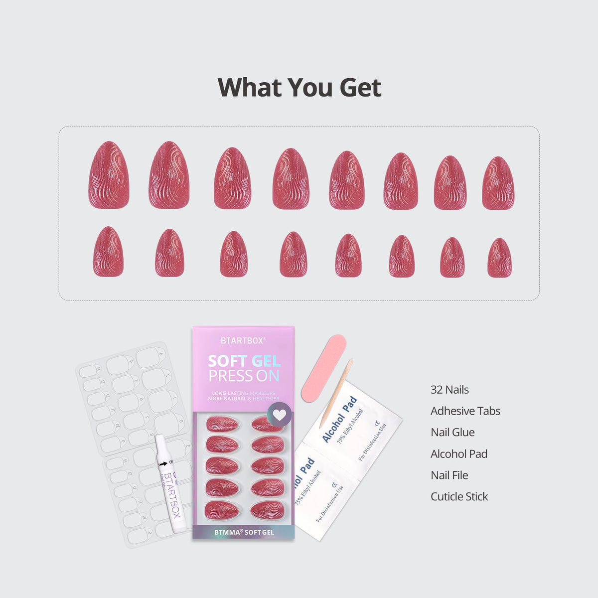 BTArtbox builder gel-like top coat adds durable, chip-resistant shine.