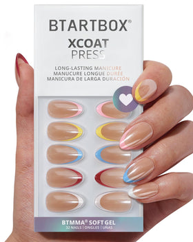 BTArtbox Cha-Cha press-on nails front view with quick, summer-ready glamour