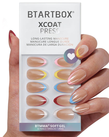 BTArtbox Cha-Cha press-on nails front view with quick, summer-ready glamour