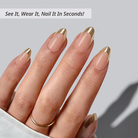 BTArtbox lamp-curable nails shown under light for quick, durable shine.
