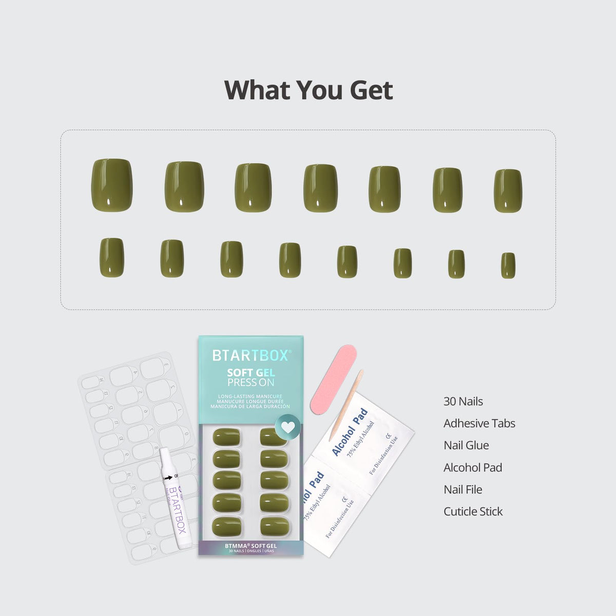 Thirty-piece Moss Muse set across fifteen sizes for a perfect fit