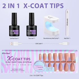 BTArtbox pink pre-colored nails for quick, ready-to-wear art.
