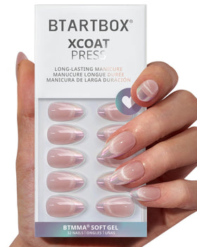 BTArtbox press-on nails almond diamond dust for a durable, salon-worthy finish.