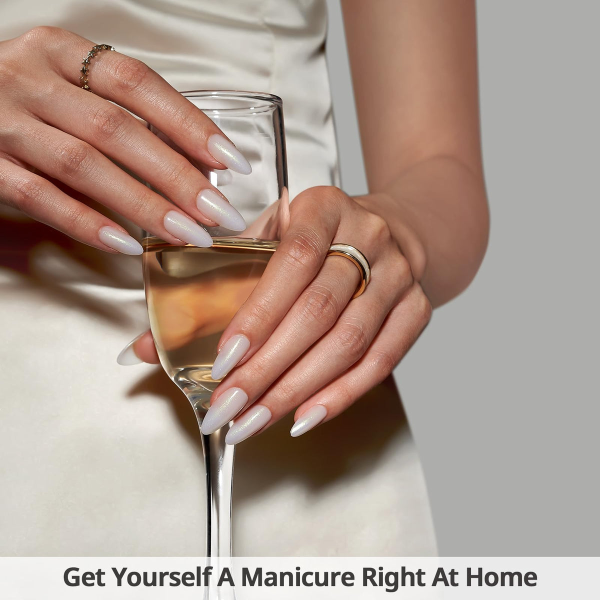 BTArtbox almond glitter white soft-btmma nails flex for natural look