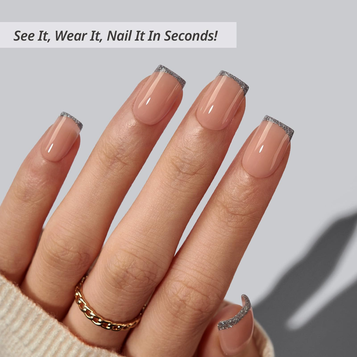 BTArtbox 32-piece press-on nails kit showing 16 sizes for a custom fit