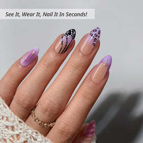 BTArtbox 3D butterfly and pearl details add texture on fingertips