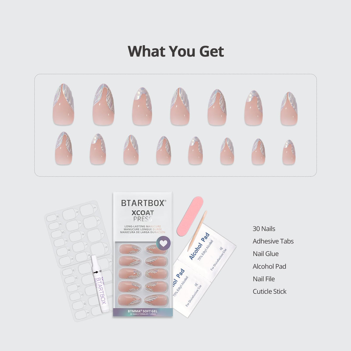 BTArtbox Starlet kit contents including glue, tabs, file, and guide