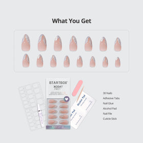 BTArtbox Starlet kit contents including glue, tabs, file, and guide