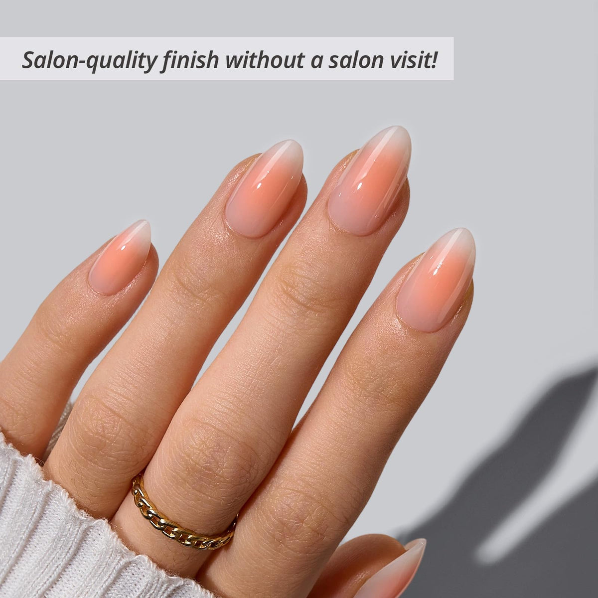 BTArtbox Twilight Soft close-up nails show almond shape for seamless blending.