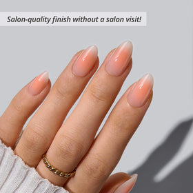BTArtbox Twilight Soft close-up nails show almond shape for seamless blending.