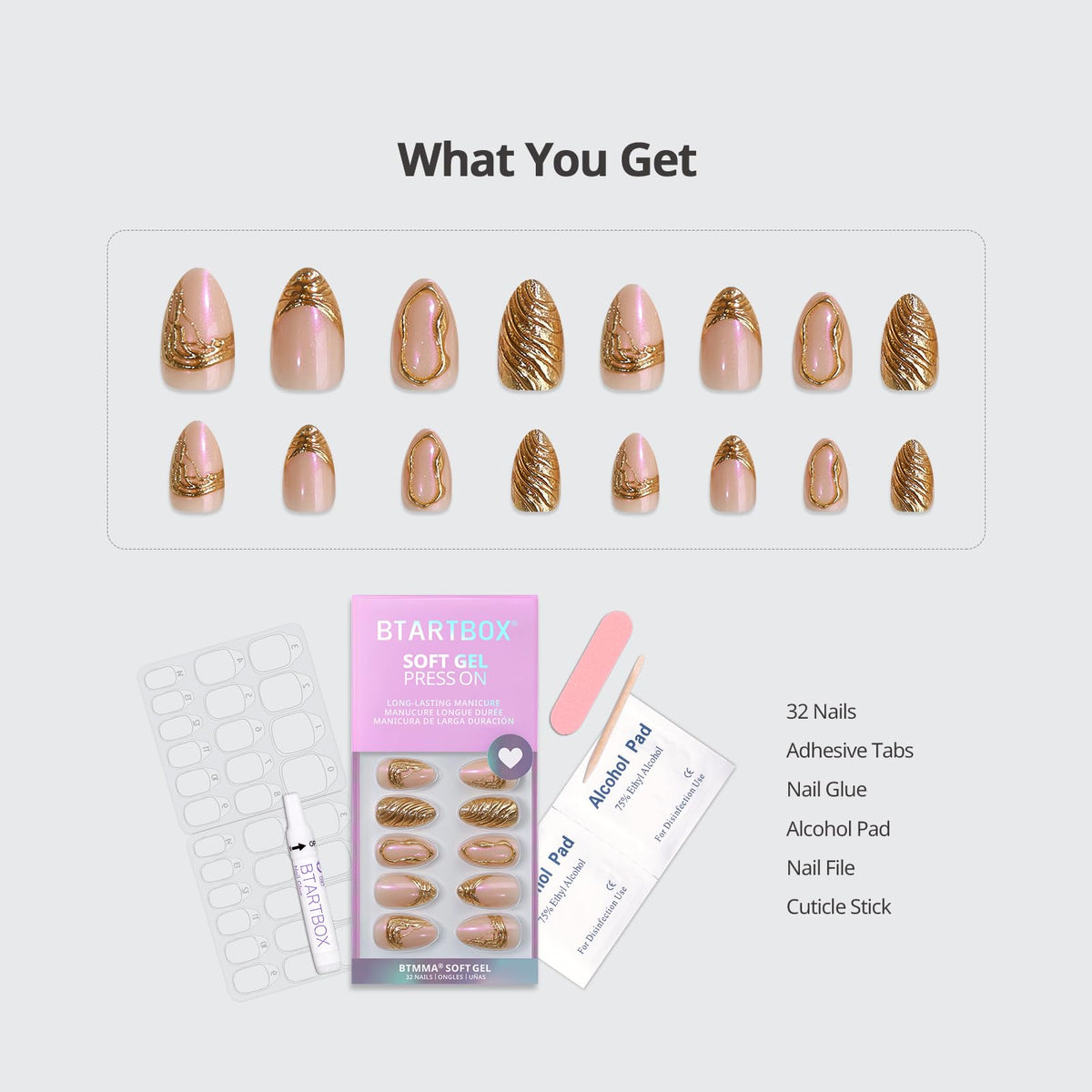 BTArtbox wooden sticks for easy prep and cuticle care.