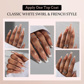 BTArtbox XCOATTIPS swirl pattern 3 for professional-looking nails at home.