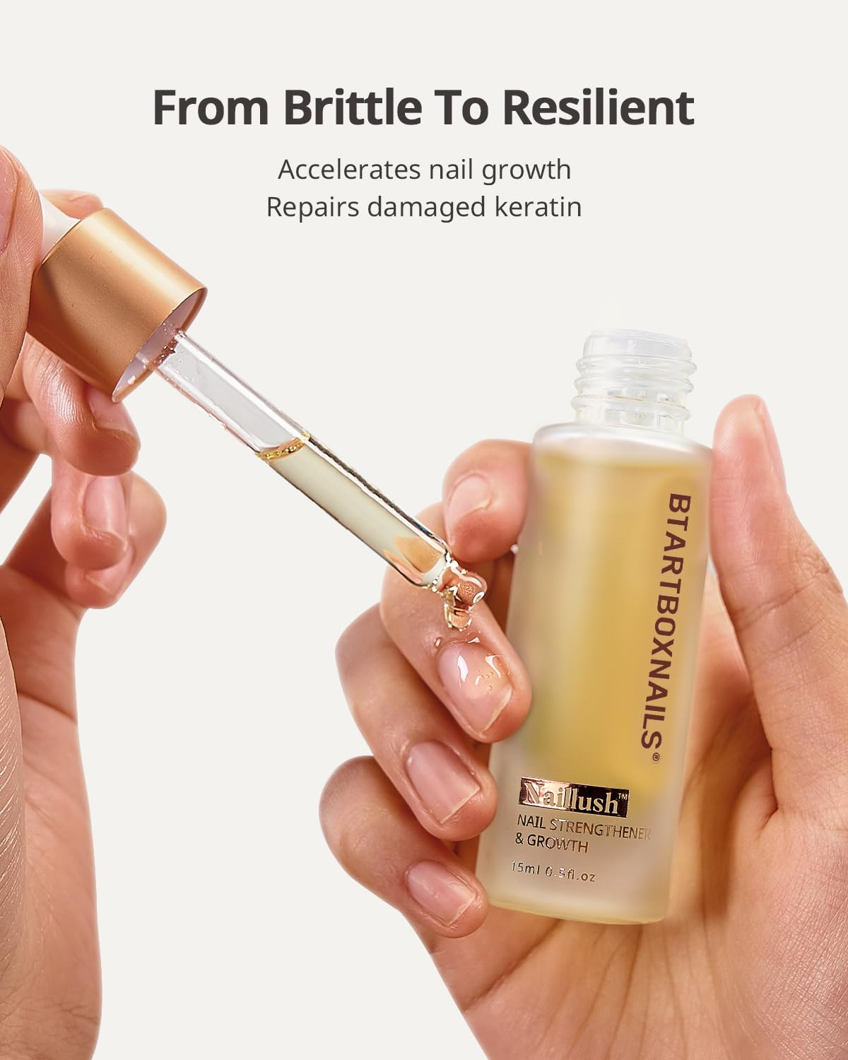 BTArtboxnails Naillush olive oil and jojoba nourish nails.
