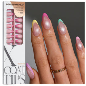 BTARTBOXNAILS XCOATTIPS 4-week wear close-up showing long-lasting nail state
