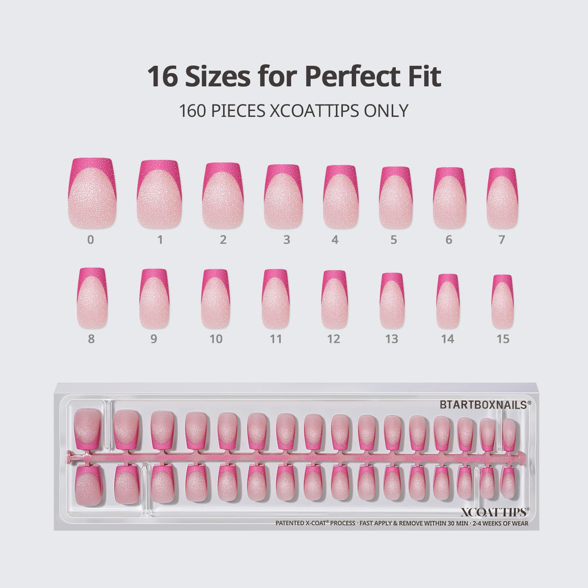 BTArtboxnails XCOATTIPS easy application with pre-shaped nails at home.