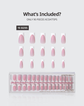 BTArtboxnails XCOATTIPS 15 sizes set for precise nail fit