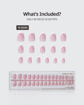 BTArtboxnails XCOATTIPS 16 sizes ensure a precise fit for many nails.