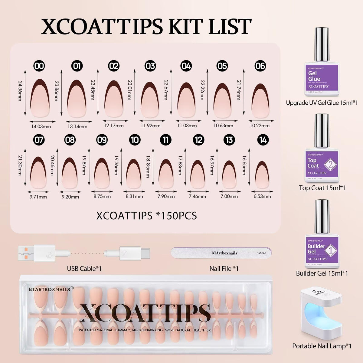 BTArtboxnails XCOATTIPS all-in-one kit saves time and money